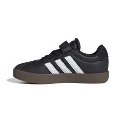Sneakers sport da bambino e bambina in pelle nere adidas VL Court 3.0