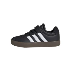 Sneakers sport da bambino e bambina in pelle nere adidas VL Court 3.0