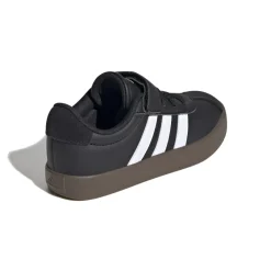Sneakers sport da bambino e bambina in pelle nere adidas VL Court 3.0