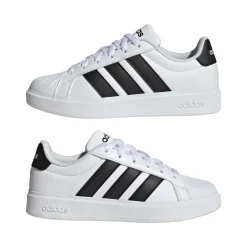 Sneakers sport da ragazzo bianche con dettagli neri adidas STREETTAL