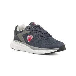 Sneakers sportive blu da Uomo con effetto scamosciato Ducati