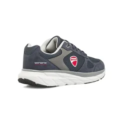 Sneakers sportive blu da Uomo con effetto scamosciato Ducati