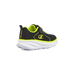 Sneakers sportive da Bambino nere con dettagli fluo e strappo Champion