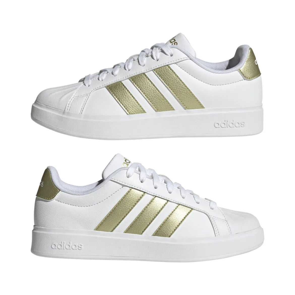 Sneakers sportive da Donna bianche con strisce oro adidas STREETTALK