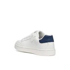Sneakers traspiranti bianche da Ragazzo con cinturino a strappo Geox