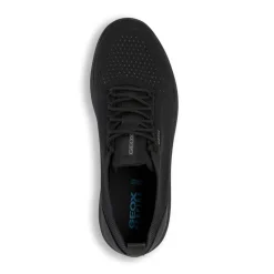 Sneakers traspiranti nere da uomo in tessuto mesh Geox Spherica