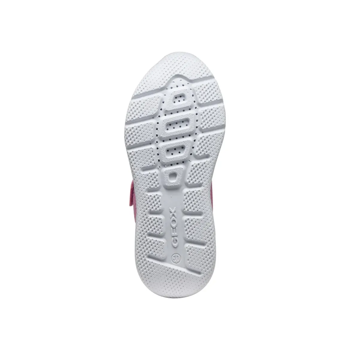Sneaker straspiranti rosa da Ragazza in tessuto mesh con strappo Geox