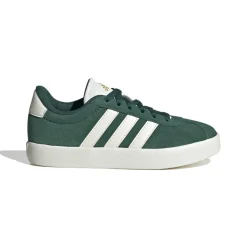 Sneakers verdi da ragazzo con strisce bianche adidas VL Court 3.0 K