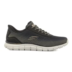 Sneakers verdi da Uomo leggere in tessuto mesh Skechers Track Slip-Ins