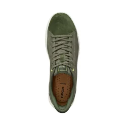 Sneakers Verdi Uomo con effetto scamosciato e suola traspirante Geox Fast In