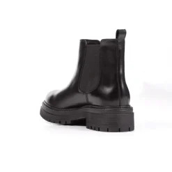 Stivaletti Chelsea traspiranti da donna neri in Pelle Geox