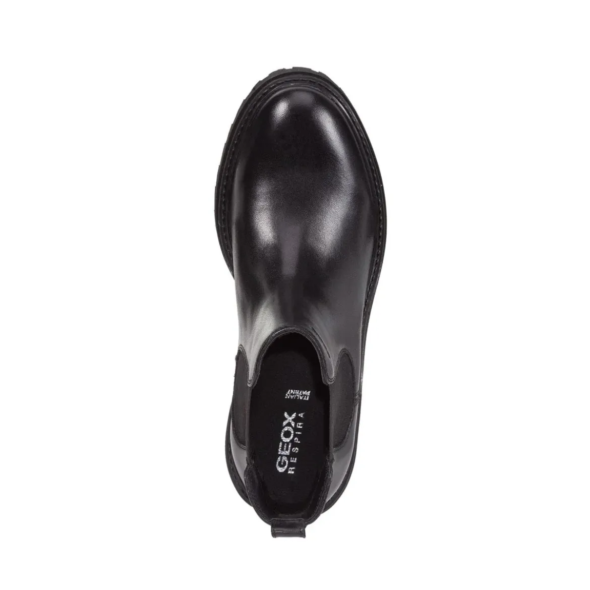 Stivaletti Chelsea traspiranti da donna neri in Pelle Geox