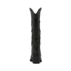 Stivali donna neri stile western con traforature sul gambale Lora Ferres