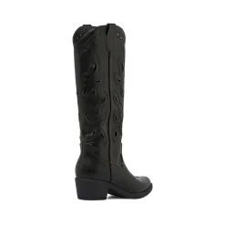 Stivali donna neri stile western con traforature sul gambale Lora Ferres