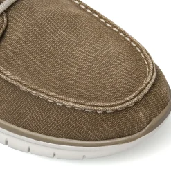 Stringate casual da Uomo beige in tessuto con suola flessibile Glams