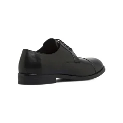 Stringate da uomo nere in pelle con allacciature Derby La Cuoieria