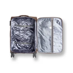 Trolley bagaglio a mano Romeo Gigli Milano Marrone con zip arancioni