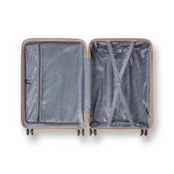 Trolley cabina rigido beige con combinazione Romeo Gigli Milano