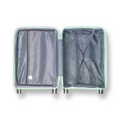 Trolley cabina rigido verde acqua con combinazione Romeo Gigli Milano