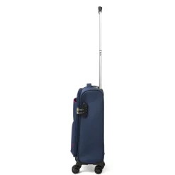 Trolley piccolo blu in tessuto per viaggi brevi Romeo Gigli Milano