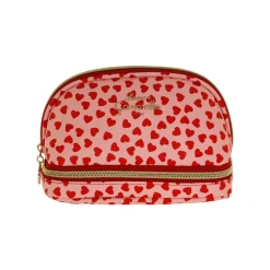 Trousse rosa con cuori rossi da Donna Camomilla Milano