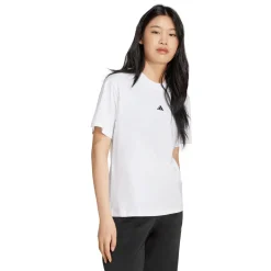 T-shirt bianca da Donna con logo minimale frontale adidas