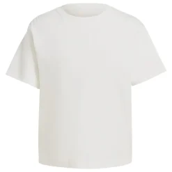 T-shirt bianca da donna con logo a contrasto sul retro adidas