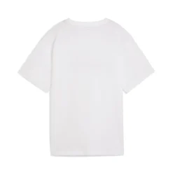T-shirt bianca da donna con stampa e logo viola Puma Graphics