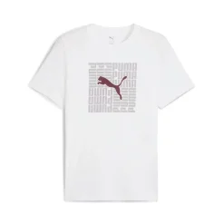 T-shirt bianca da Uomo con logo GRAPHIC Box Tee Puma