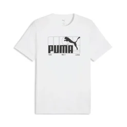 T-shirt bianca da Uomo con logo e grafica No.1 Puma