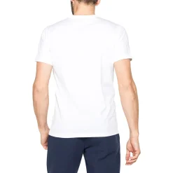 T-shirt bianca da Uomo girocollo in cotone con logo Carrera Jeans