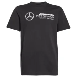 T-shirt da Bambino nera con logo adidas x Mercedes-AMG Petronas F1 Team