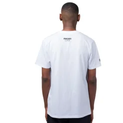 T-shirt da uomo bianca in cotone con logo e stampa Ducati Corse