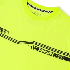 T-shirt da Uomo Gialla con stampa grafica e logo Ducati Corse