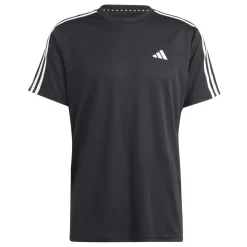 T-shirt nera da allenamento uomo Train Essentials 3-Stripes adidas
