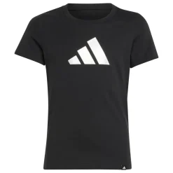T-shirt nera da Bambina con logo adidas JG GLAM T