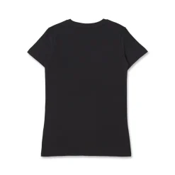 T-shirt Nera da Donna girocollo con logo in strass Puma