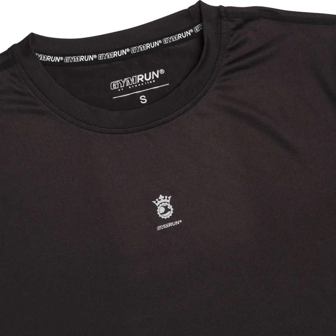 T-shirt nera da donna in tessuto tecnico GymRun