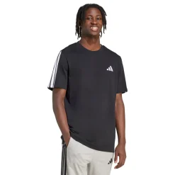 T-shirt nera da Uomo adidas con 3 strisce M 3S SJ T