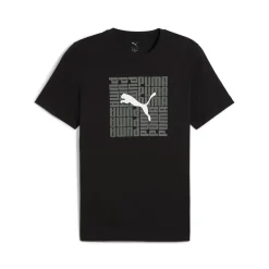 T-shirt nera da Uomo con logo Box Tee Puma