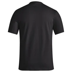 T-shirt nera da uomo Essentials Single Jersey Linear Embroidered Logo adidas
