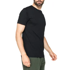 T-shirt nera da Uomo girocollo a maniche corte con logo Carrera Jeans