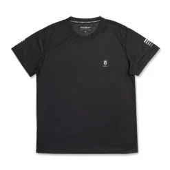T-shirt nera sportiva da donna a manica corta GymRun