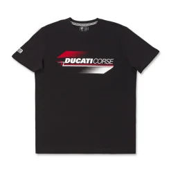 T-shirt nera Uomo con stampa grafica e logo Ducati Corse