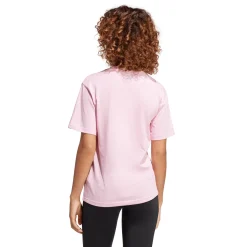 T-shirt rosa da Donna con logo frontale stampato adidas