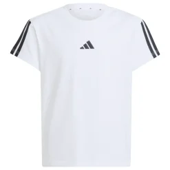 T-shirt sportiva Bianca Bambina con logo centrale e 3 strisce adidas