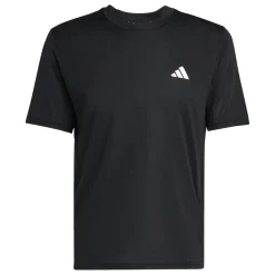 T-shirt sportiva da uomo nera adidas ClimaCool con logo bianco