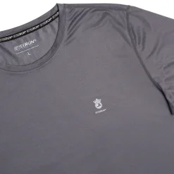 T-shirt sportiva grigia da uomo con logo GymRun