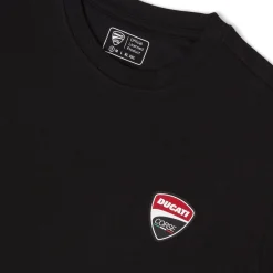 T-shirt sportiva nera in Cotone con logo Ducati 100