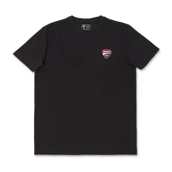 T-shirt sportiva nera in Cotone con logo Ducati 100